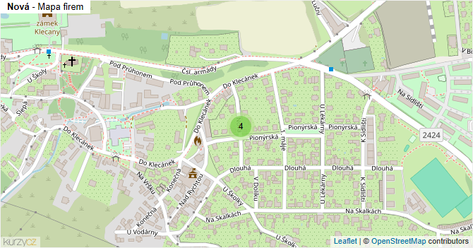 Nová - mapa firem