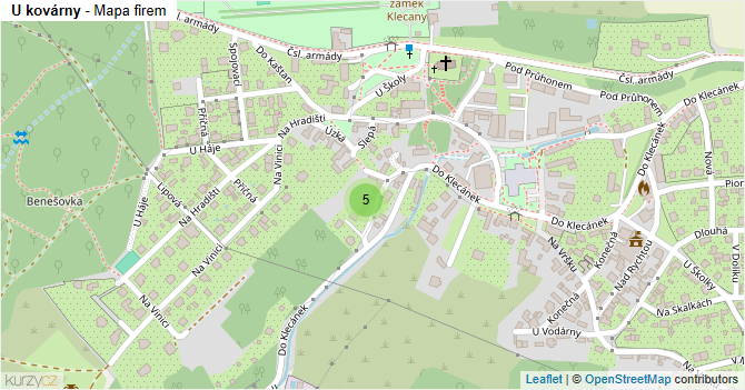 U kovárny - mapa firem