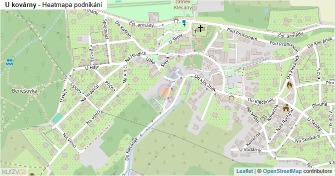 U kovárny - mapa podnikání