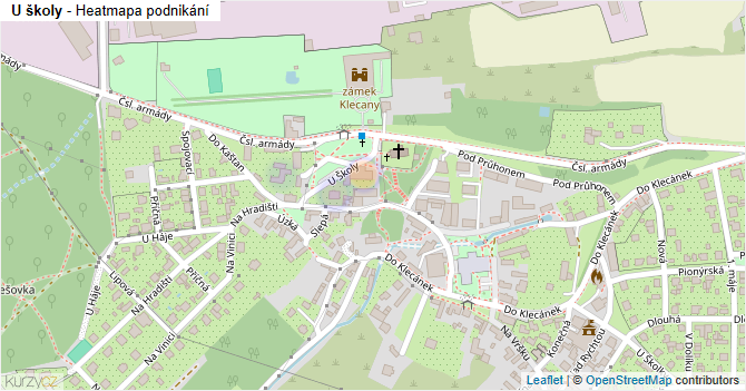 U školy - mapa podnikání