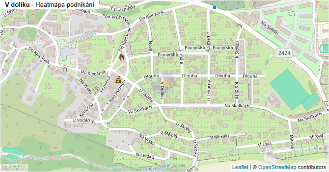 V dolíku - mapa podnikání