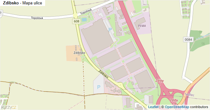 Zdibsko - mapa ulice
