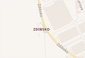 Zdibsko v obci Klecany - mapa části obce