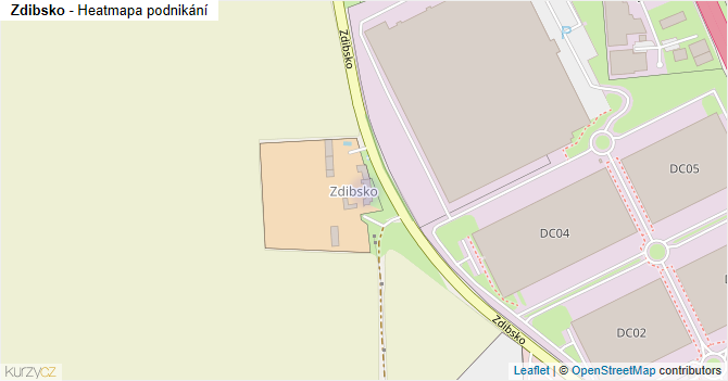 Zdibsko - mapa podnikání