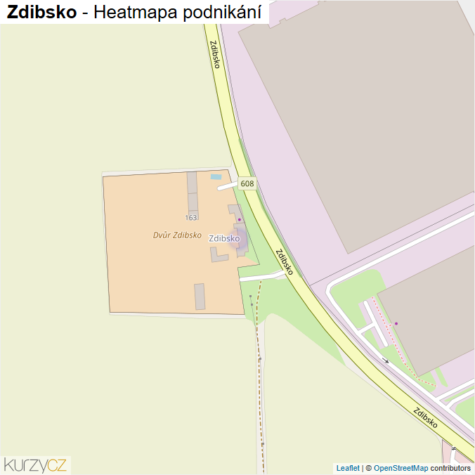 Mapa Zdibsko - Firmy v části obce.