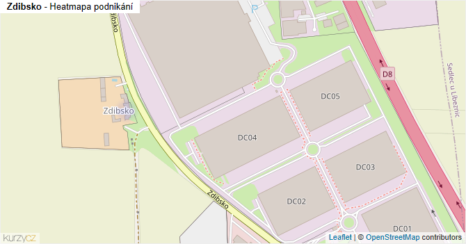 Zdibsko - mapa podnikání