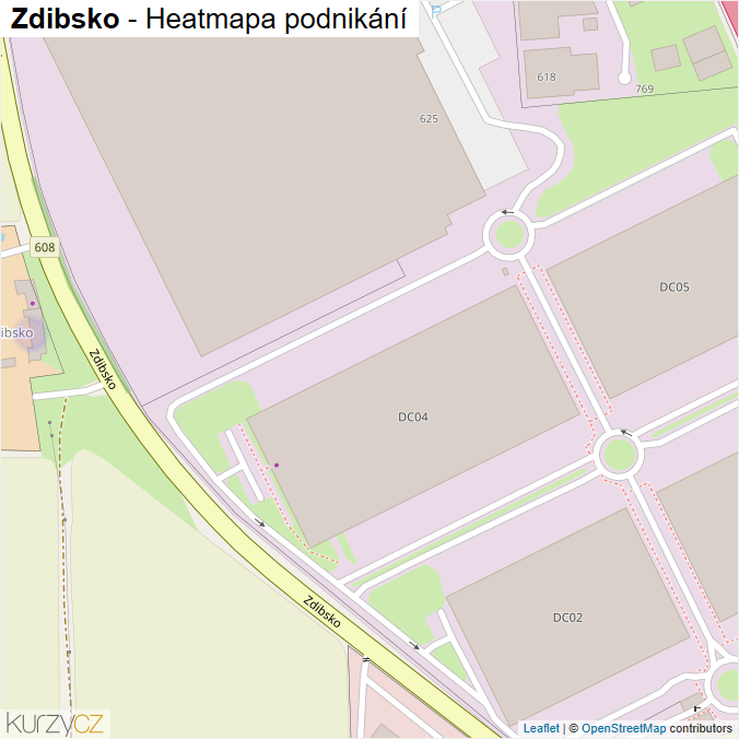 Mapa Zdibsko - Firmy v ulici.