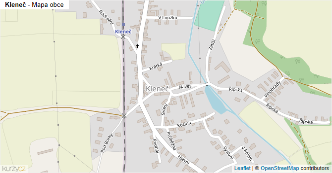 Kleneč - mapa obce