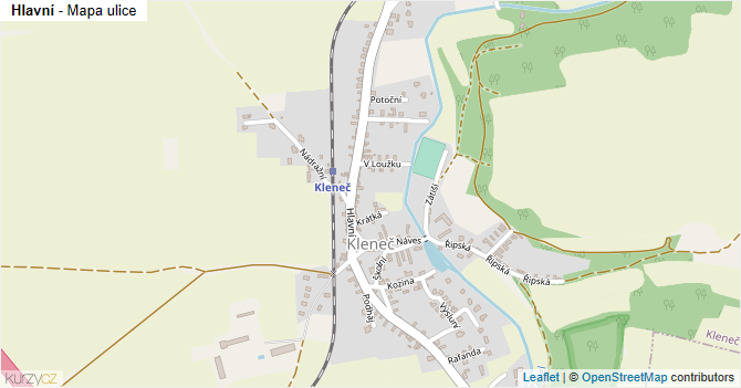 Hlavní - mapa ulice