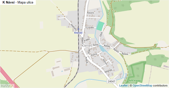 K Návsi - mapa ulice