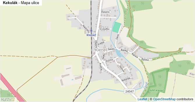 Kekulák - mapa ulice