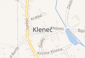 Kleneč v obci Kleneč - mapa části obce