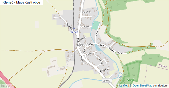 Kleneč - mapa části obce