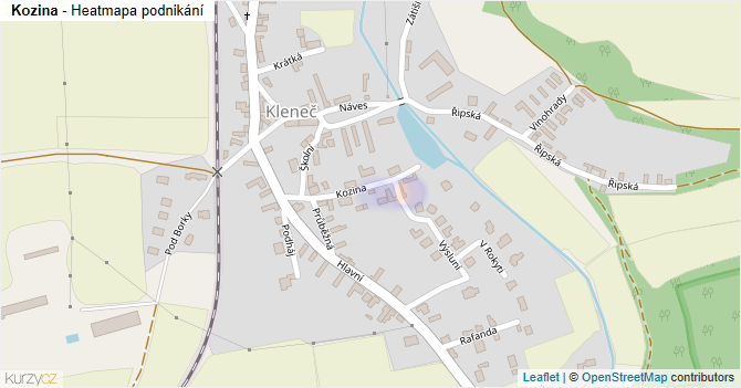 Kozina - mapa podnikání
