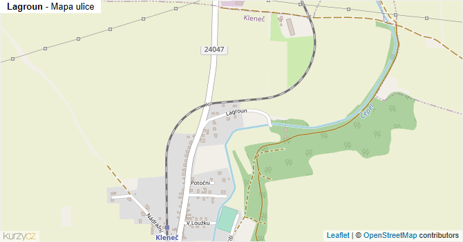 Lagroun - mapa ulice