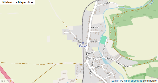 Nádražní - mapa ulice
