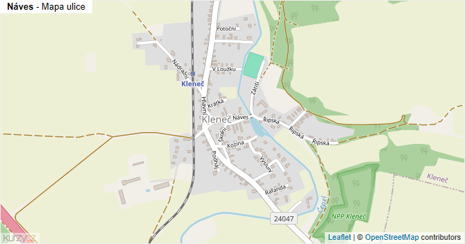 Náves - mapa ulice