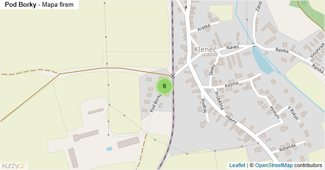 Pod Borky - mapa firem