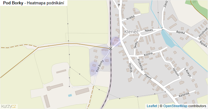 Pod Borky - mapa podnikání