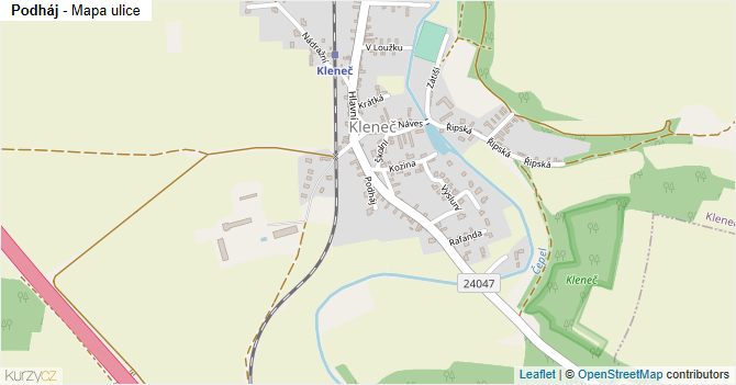 Podháj - mapa ulice