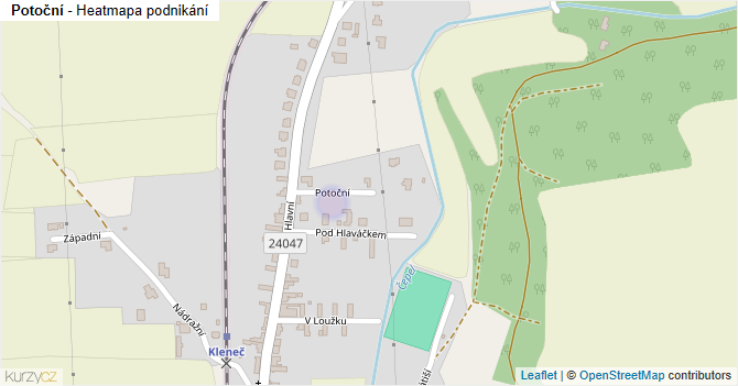 Potoční - mapa podnikání