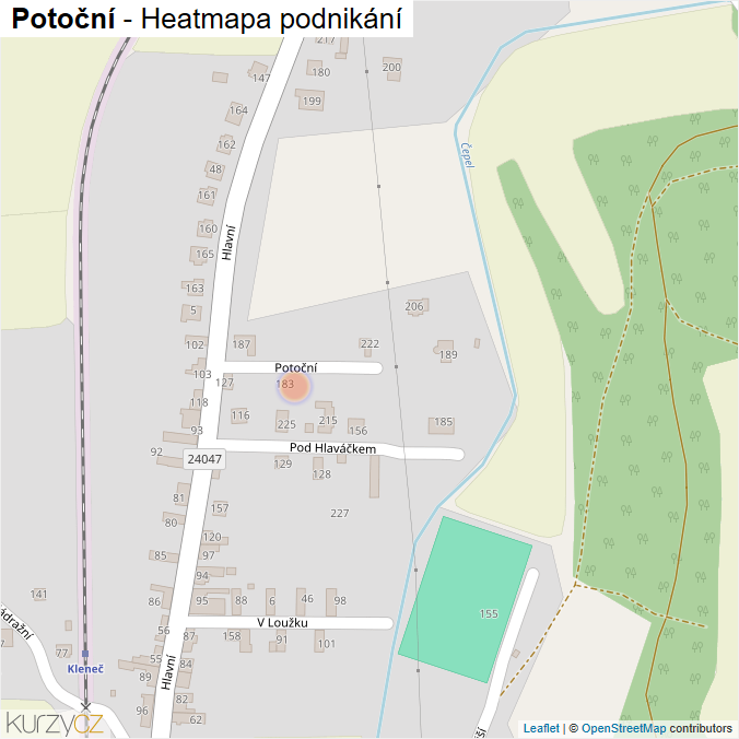 Mapa Potoční - Firmy v ulici.