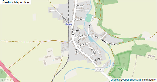 Školní - mapa ulice
