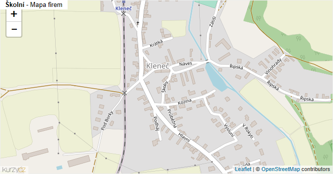 Školní - mapa firem