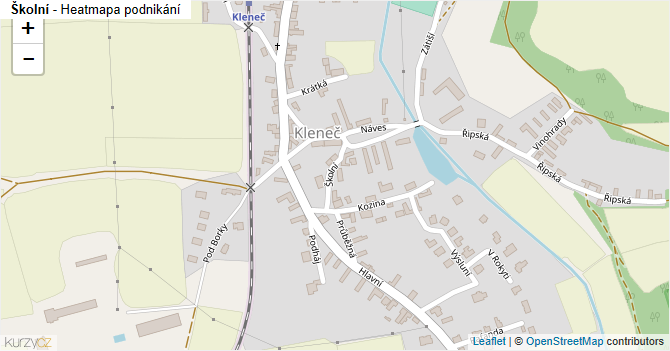 Školní - mapa podnikání