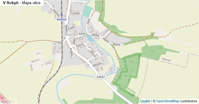 V Rokyti - mapa ulice