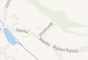 Vinohrady v obci Kleneč - mapa ulice