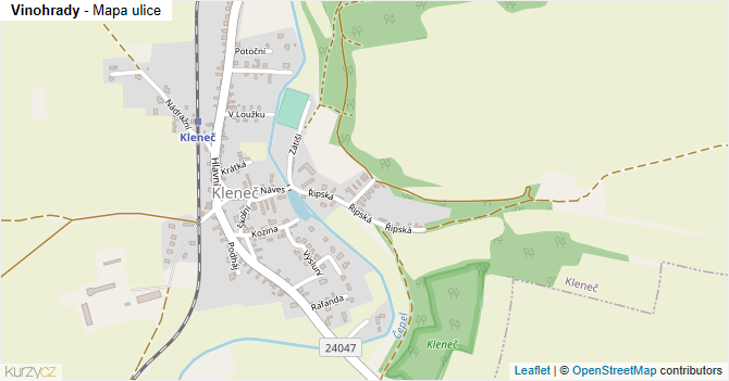 Vinohrady - mapa ulice