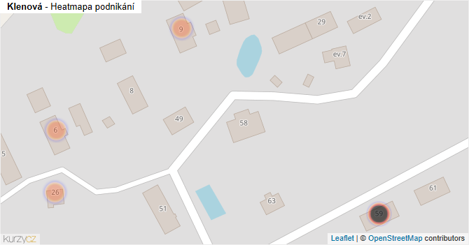 Klenová - mapa podnikání