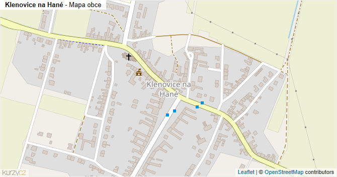 Klenovice na Hané - mapa obce