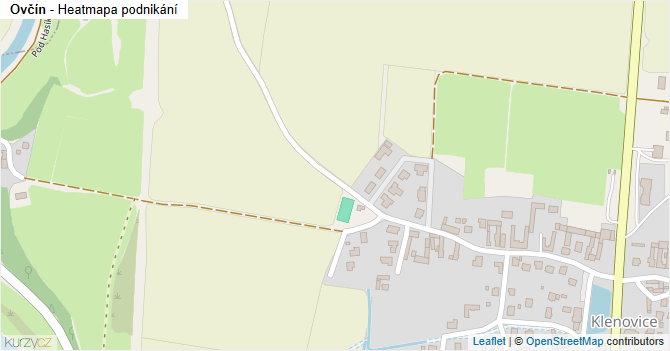 Ovčín - mapa podnikání