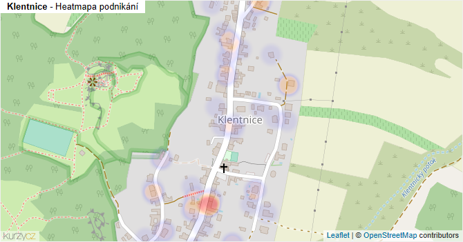 Klentnice - mapa podnikání