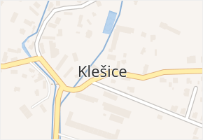 Klešice v obci Klešice - mapa části obce