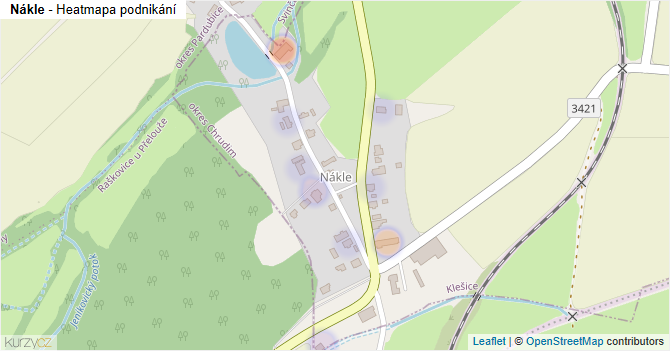 Nákle - mapa podnikání