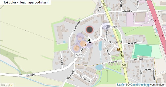 Hoštická - mapa podnikání