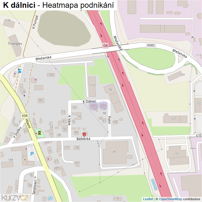 Mapa K dálnici - Firmy v ulici.