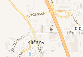 K váze v obci Klíčany - mapa ulice
