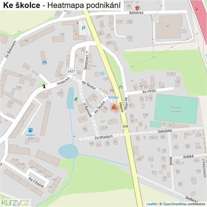 Mapa Ke školce - Firmy v ulici.