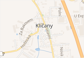 Spojovací v obci Klíčany - mapa ulice