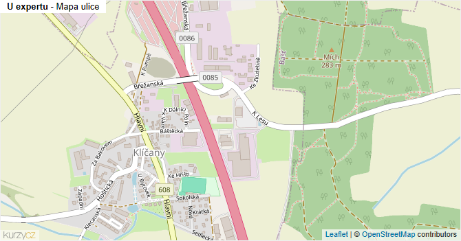 U expertu - mapa ulice