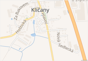 Za mladých v obci Klíčany - mapa ulice