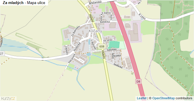 Za mladých - mapa ulice
