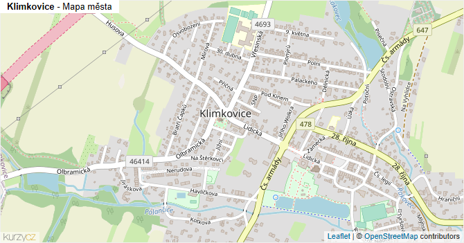 Klimkovice - mapa města