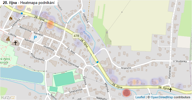 28. října - mapa podnikání