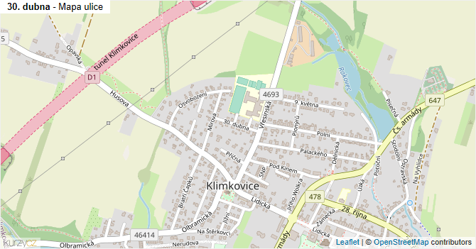 30. dubna - mapa ulice