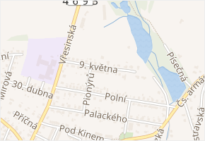 9. května v obci Klimkovice - mapa ulice